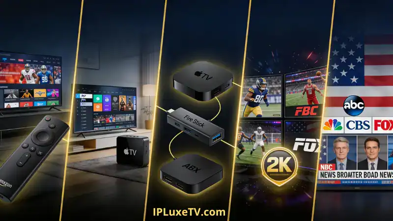 Best for IPTV 2026: Top Providers, Devices & Apps Compared 2 Best for IPTV use cases showing Firestick, Smart TV, sports streaming, and device options